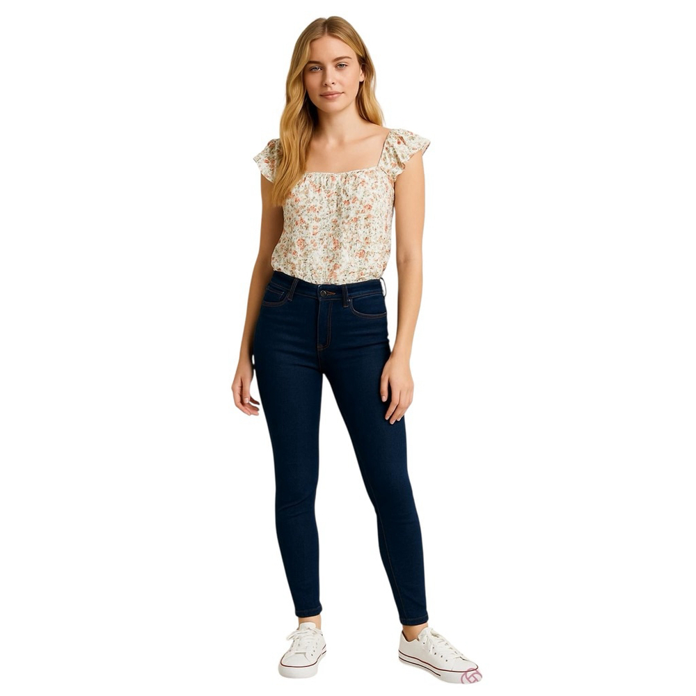 Madewell Jeans Womens 27 Tall Blue Denim 9" Mid Rise Skinny Medium Wash Stretch